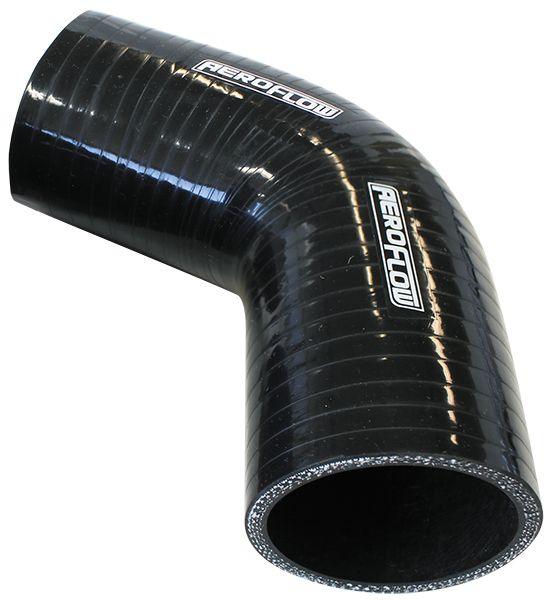 Aeroflow Gloss Black 67° Silicone Elbow Hose 3-3/4" (95mm) I.D (AF9208-375) AF9208-375