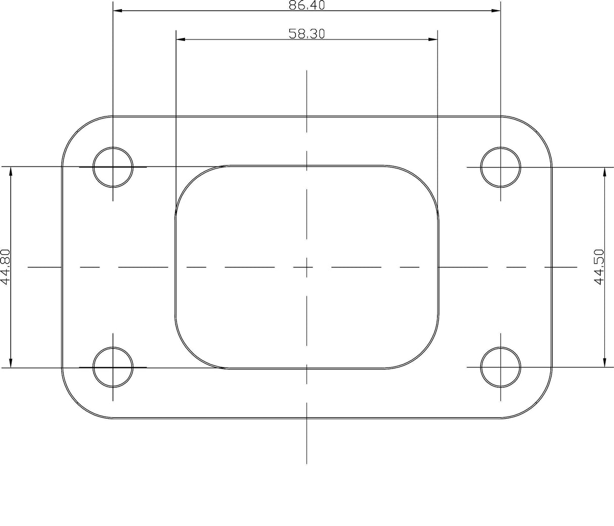 Aeroflow T3 Stainless Steel Turbine Inlet Flange (AF9551-0002) AF9551-0002