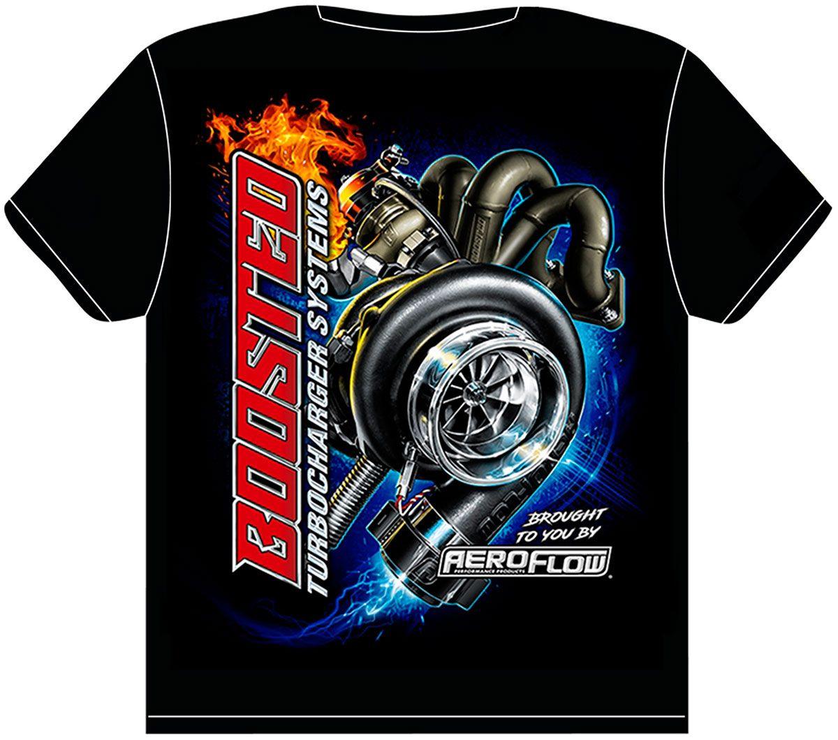 Aeroflow Aeroflow Boosted Black X-Large T-Shirt (AFBOOSTED-XL) AFBOOSTED-XL
