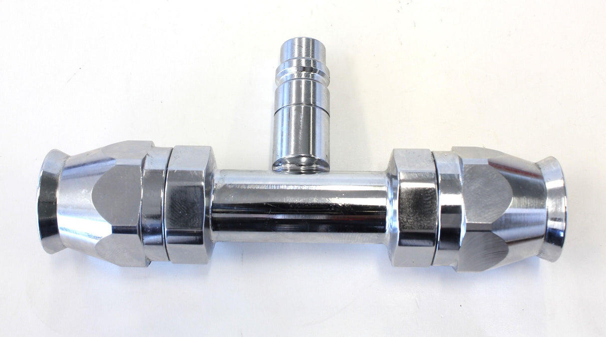 Aeroflow A/C Straight Inline #10 Fitting with Charge Port (AFFCEL-10B) AFFCEL-10B