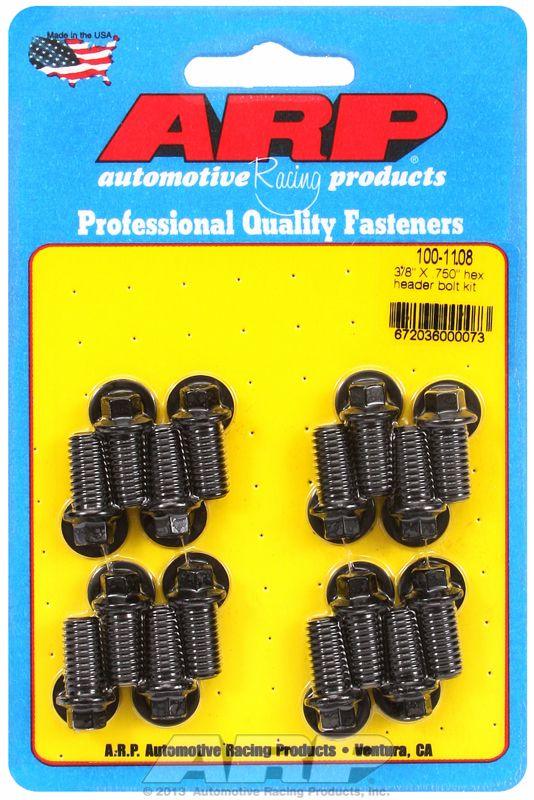 ARP Exhaust Header Bolt Kit, Hex Head Black Oxide (AR100-1108) AR100-1108