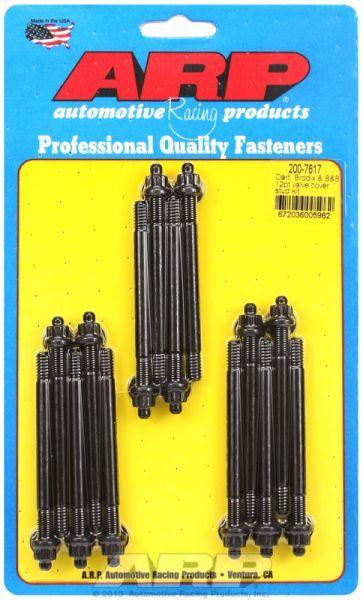 ARP Valve Cover Stud Kit, 12-Point Nut Black Oxide (AR200-7617) AR200-7617