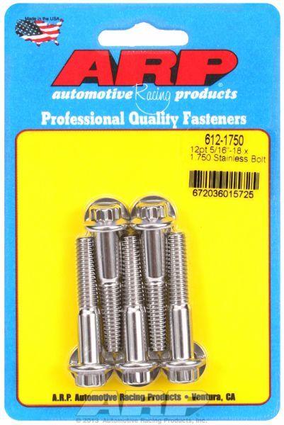 ARP 5-Pack Bolt Kit, 12-Point Head S/S (AR612-1750) AR612-1750
