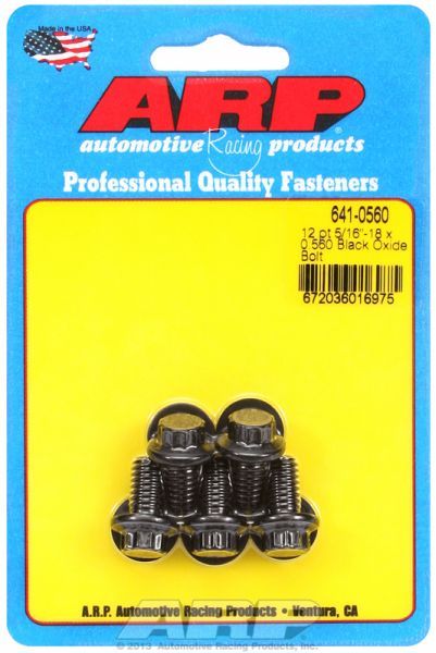 ARP 5-Pack Bolt Kit, 12-Point Head Black Oxide (AR641-0560)