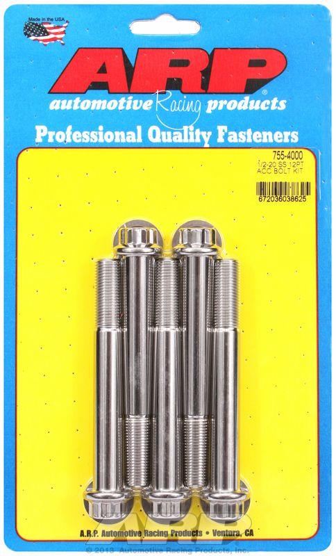 ARP 5-Pack Bolt Kit, 12-Point Head S/S (AR755-4000) AR755-4000