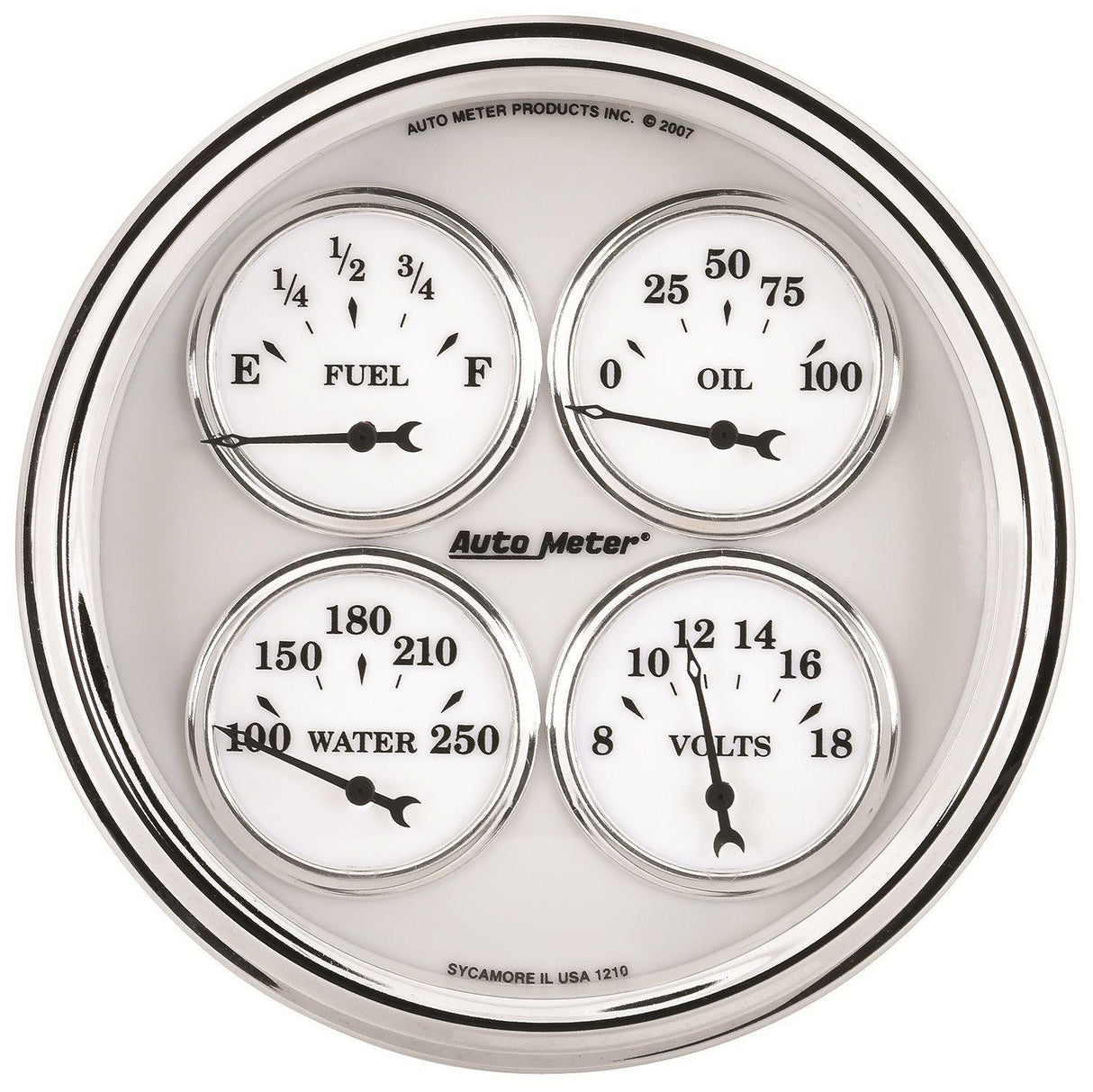 AutoMeter Old Tyme White II Quad Gauge (AU1210) AU1210