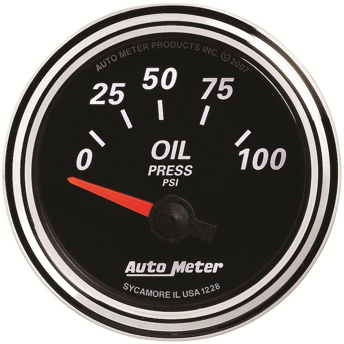 AutoMeter Designer Black II Oil Pressure Gauge (AU1228) AU1228