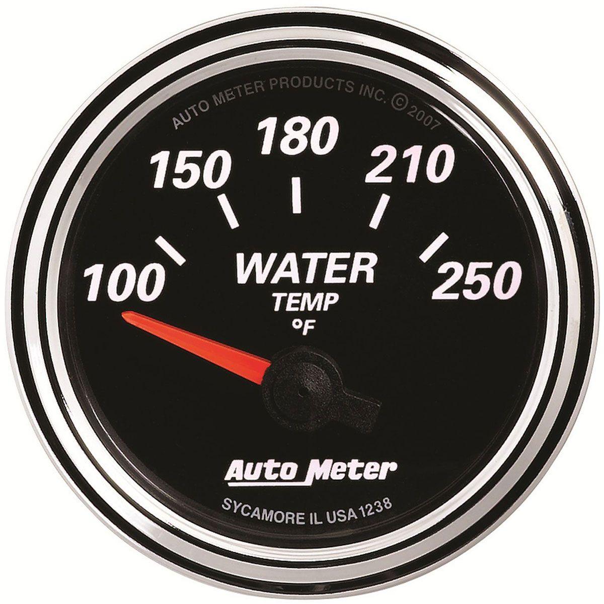 AutoMeter Designer Black II Water Temperature Gauge (AU1238) AU1238
