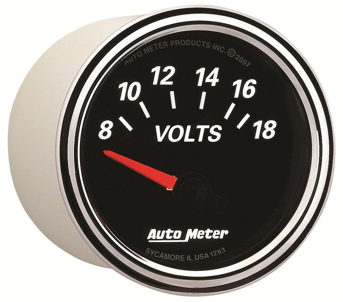 AutoMeter Designer Black II Voltmeter Gauge (AU1293)