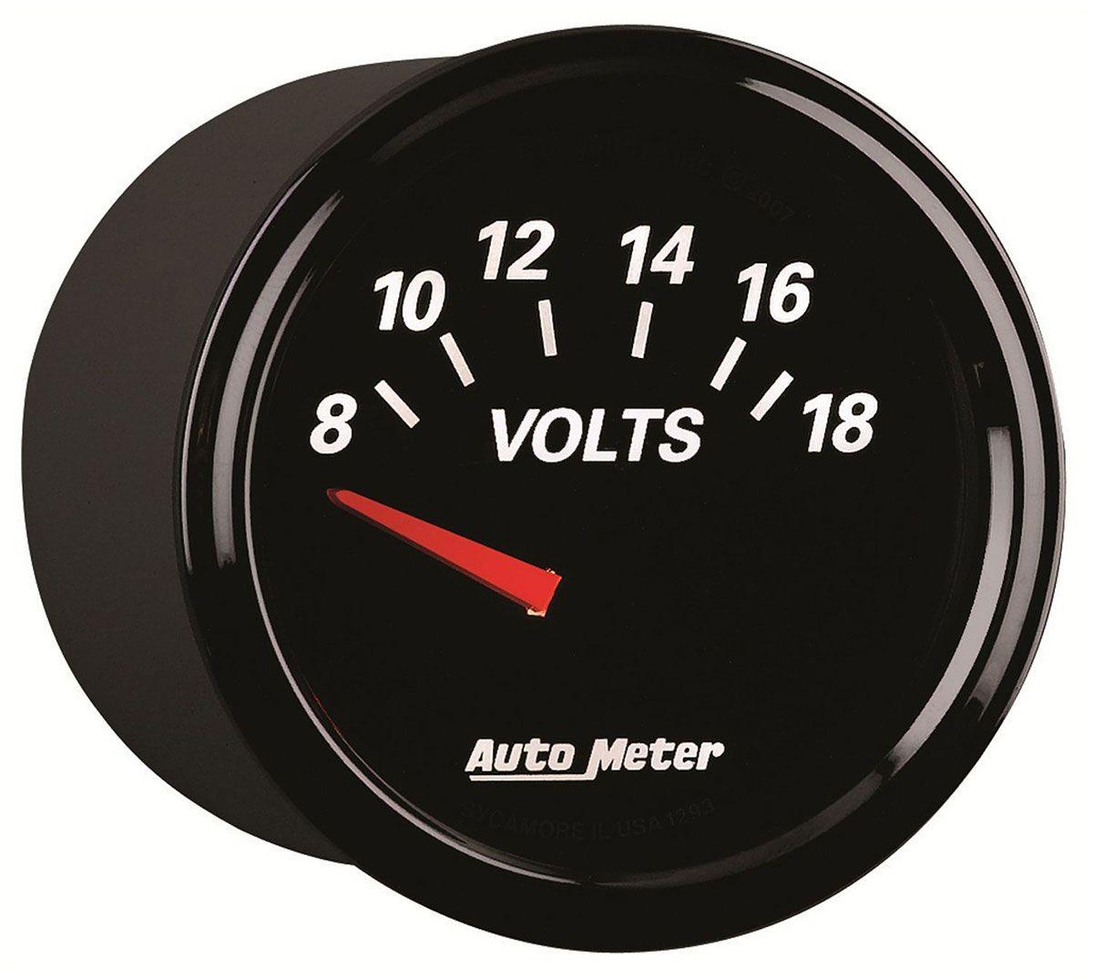 AutoMeter Designer Black II Voltmeter Gauge (AU1293)