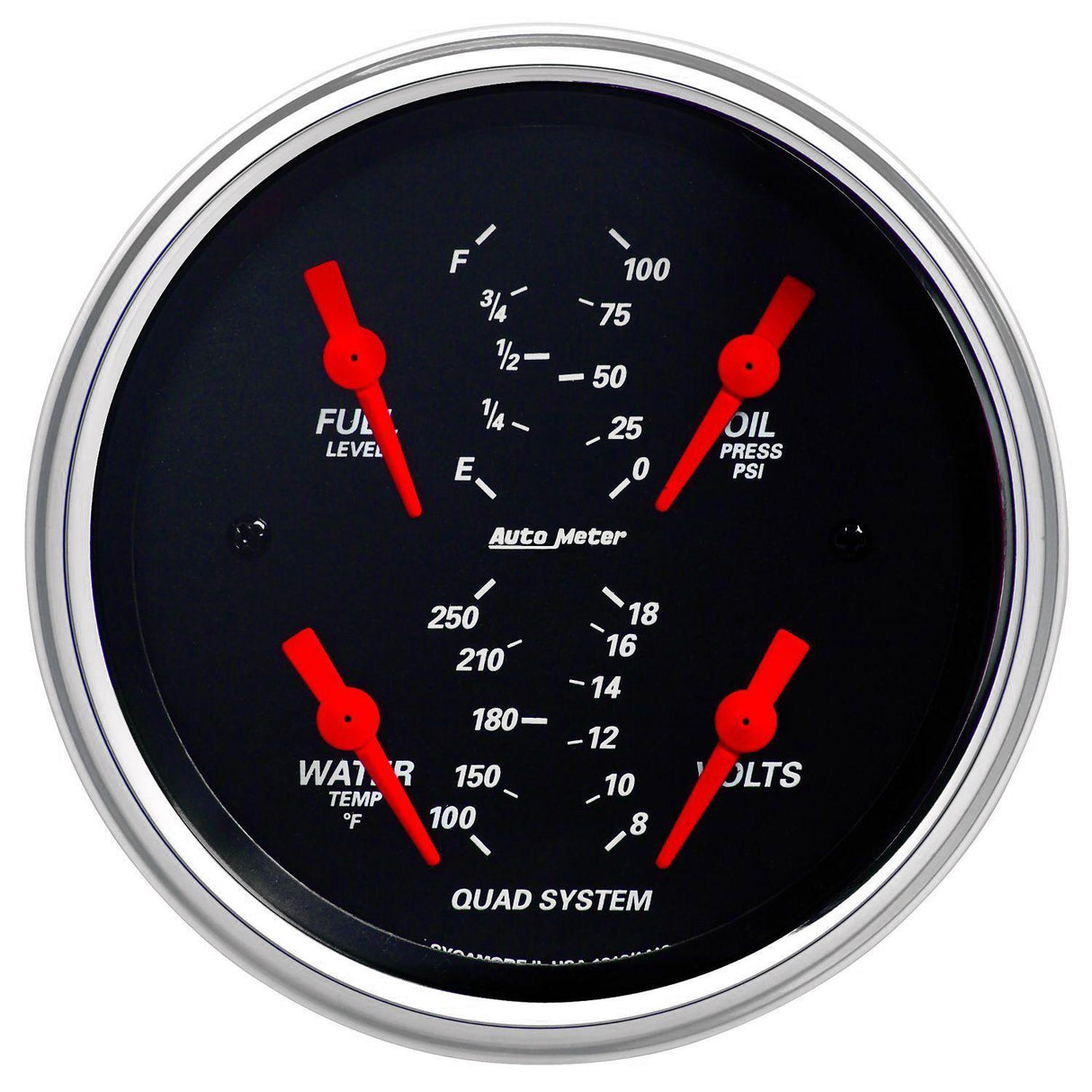 AutoMeter Designer Black Series Quad Gauge (AU1412) AU1412