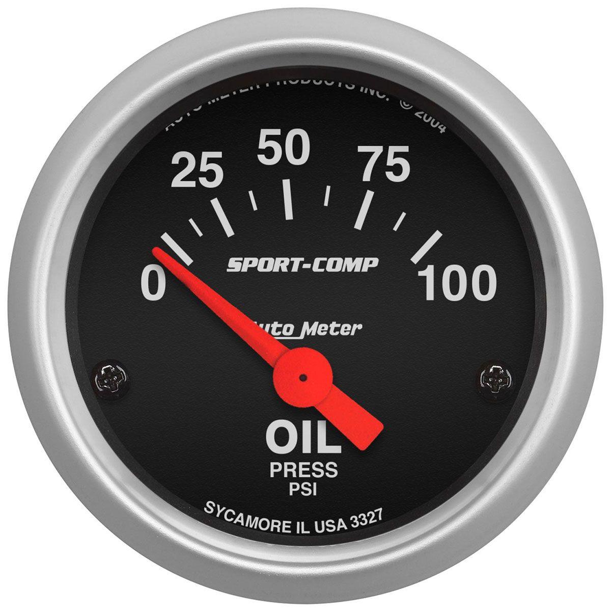 Autometer Sport-Comp Series Oil Pressure Gauge (AU3327) AU3327