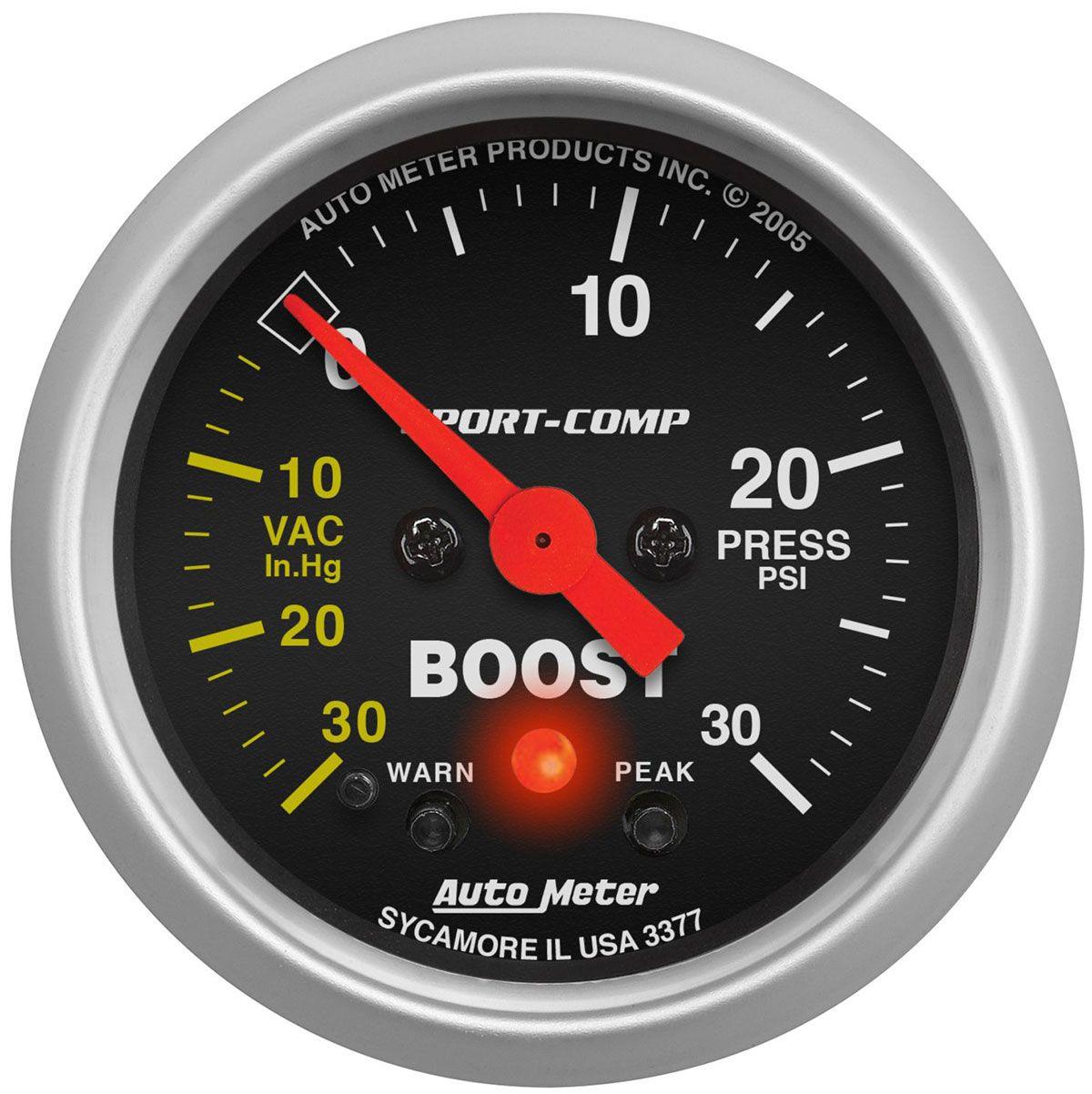 AutoMeter Sport-Comp Series Boost/Vacuum Gauge (AU3377) AU3377