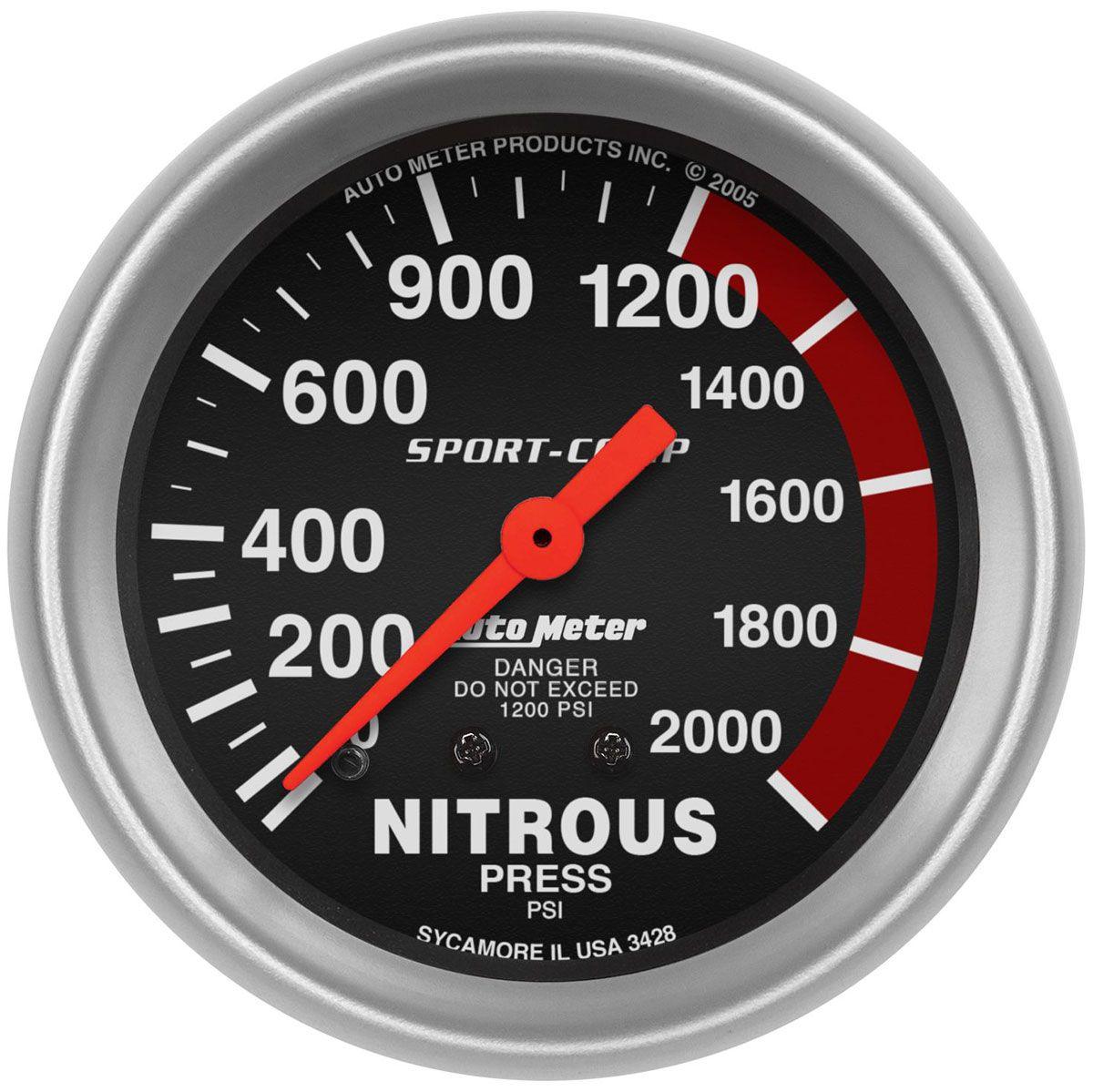 AutoMeter Sport-Comp Series Nitrous Pressure Gauge (AU3428) AU3428