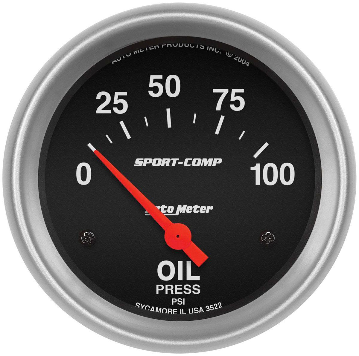 Autometer Sport-Comp Series Oil Pressure Gauge (AU3522) AU3522