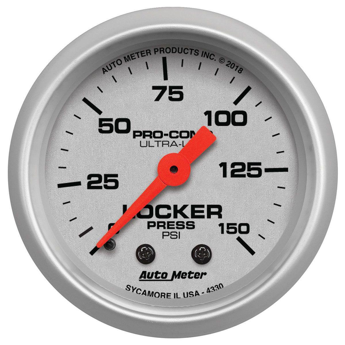 AutoMeter Ultra-Lite Series 2-1/16" Mechanical Air Locker Pressure Gauge (AU4330) AU4330