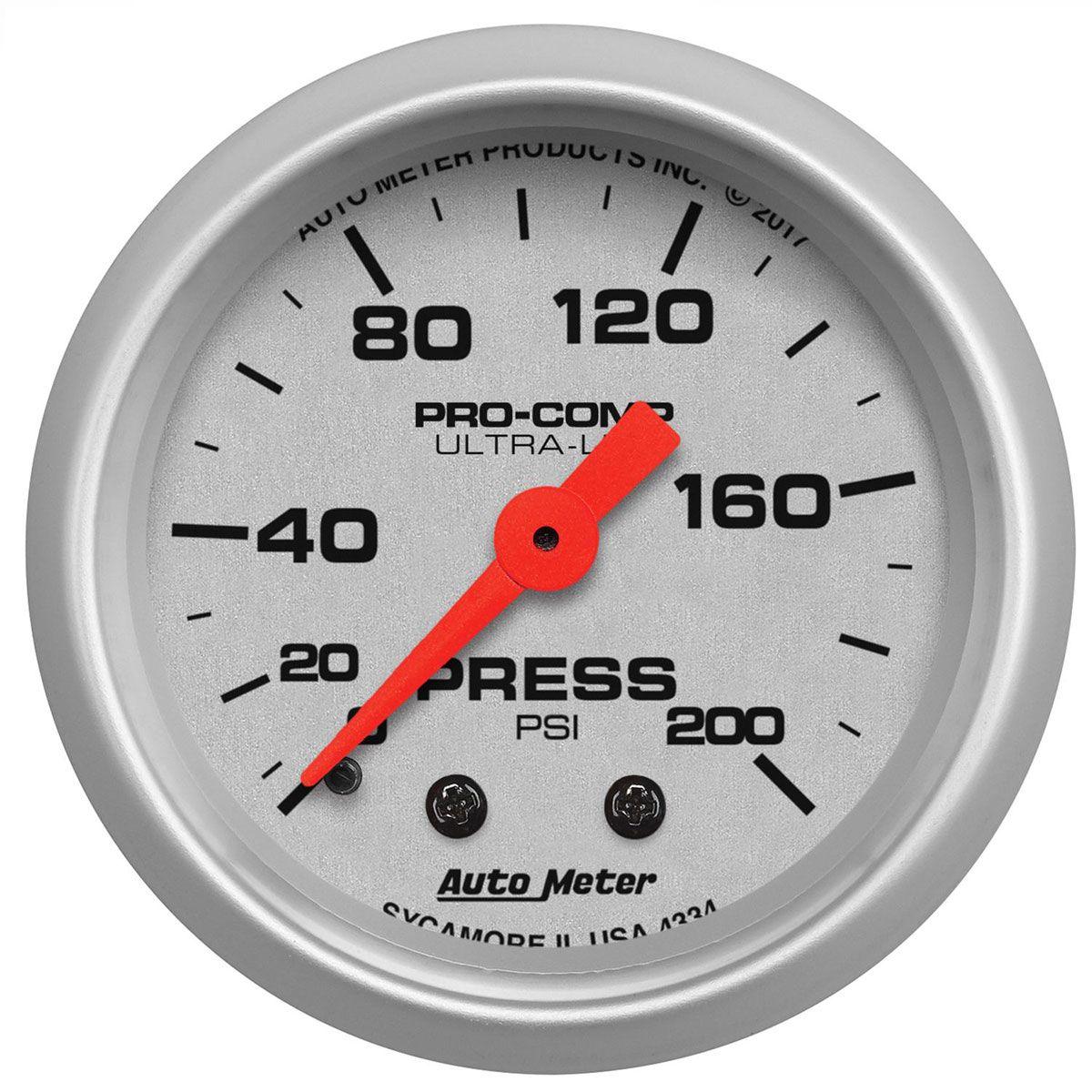AutoMeter Ultra-Lite Series Pressure Gauge (AU4334) AU4334
