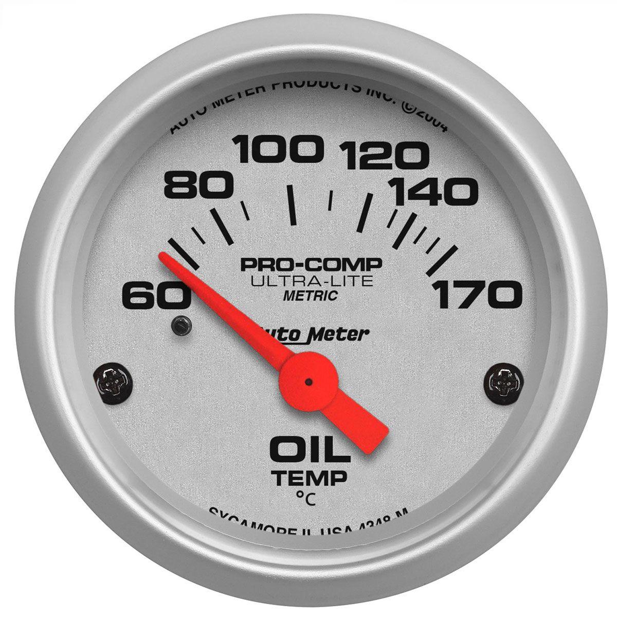 AutoMeter Ultra-Lite Series Oil Temperature Gauge (AU4348-M) AU4348-M