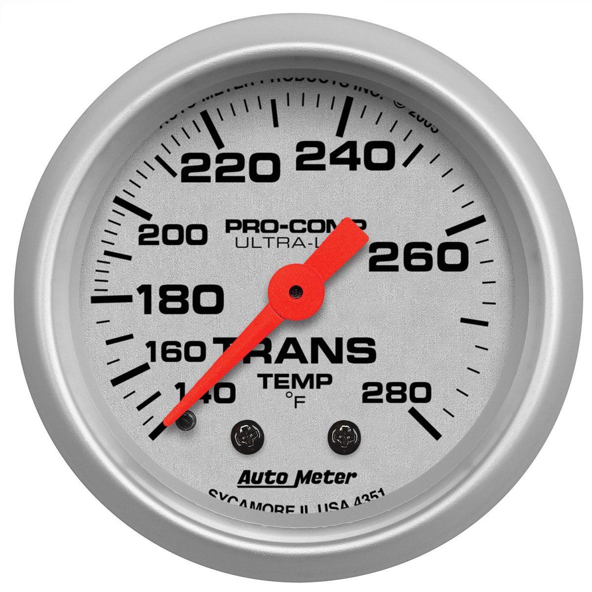 AutoMeter Ultra-Lite Series Transmission Temperature Gauge (AU4351) AU4351