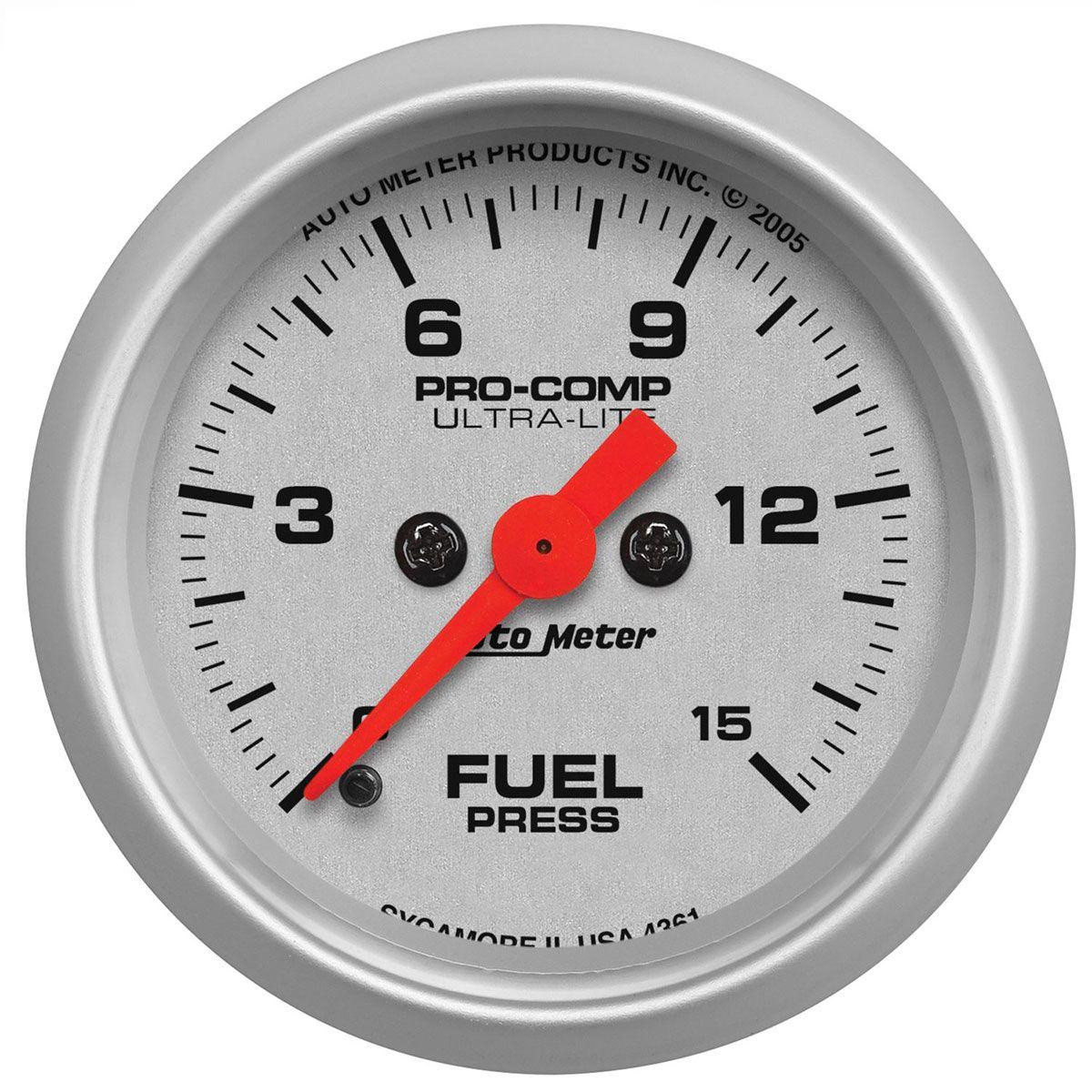 AutoMeter Ultra-Lite Series Fuel Pressure Gauge (AU4361) AU4361