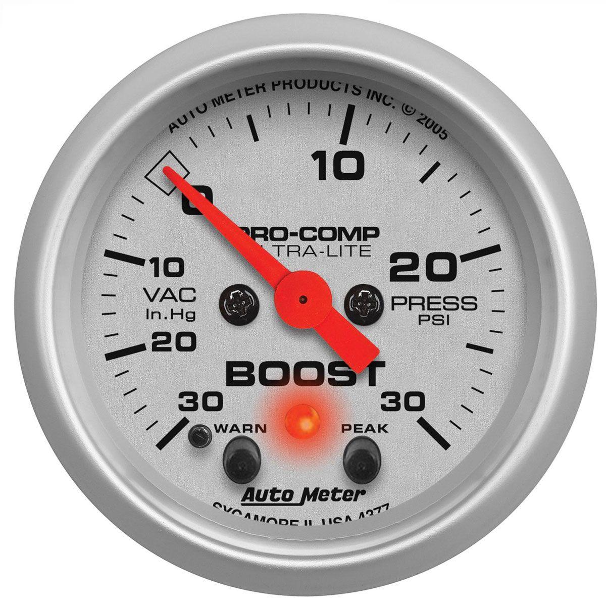 AutoMeter Ultra-Lite Series Boost/Vacuum Gauge (AU4377) AU4377