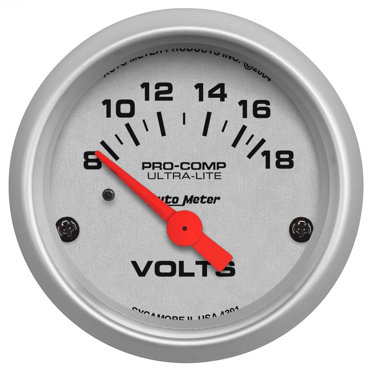 Autometer Ultra-Lite Series Voltmeter Gauge (AU4391) AU4391