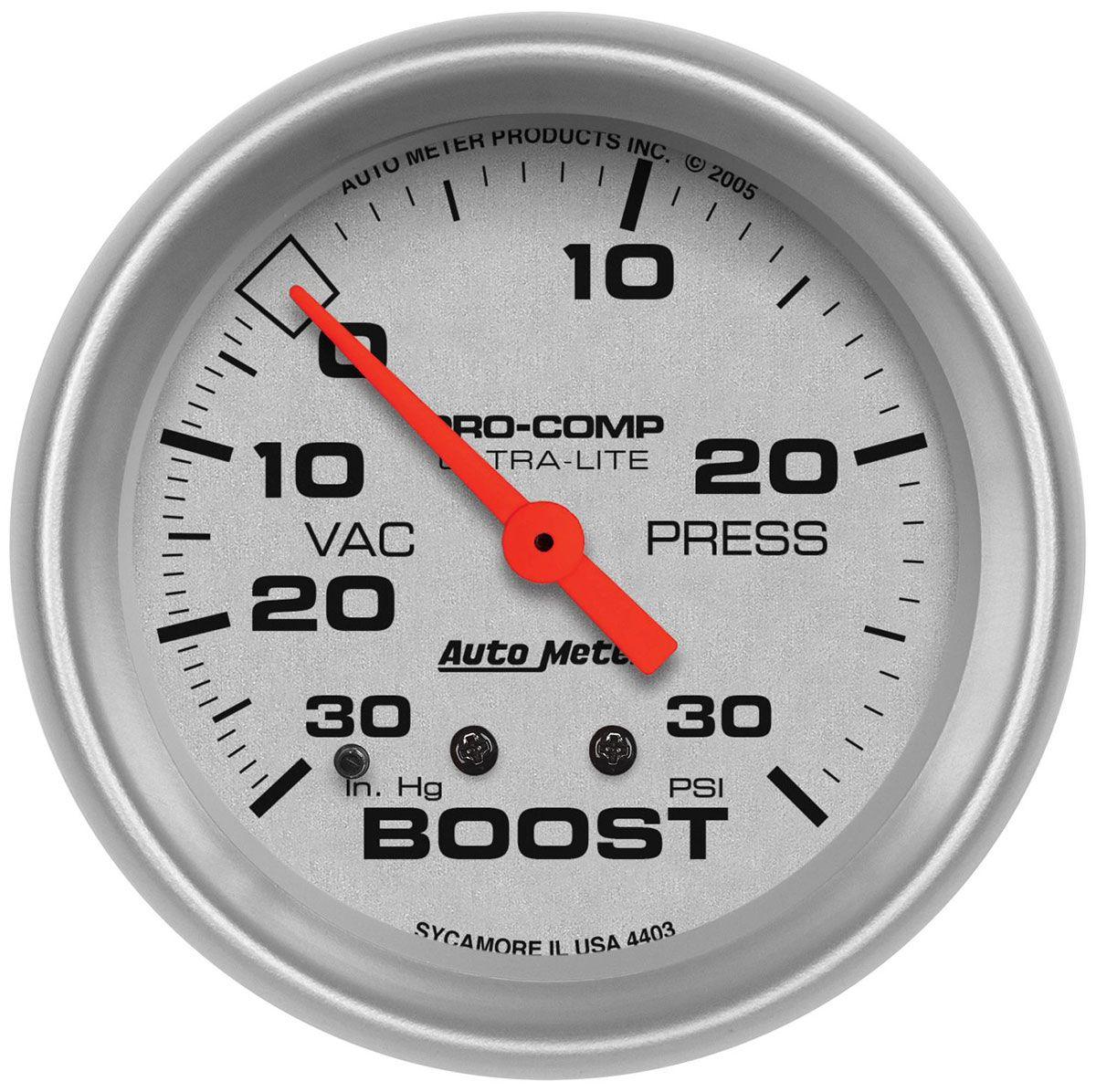 AutoMeter Ultra-Lite Series Boost/Vacuum Gauge (AU4403) AU4403