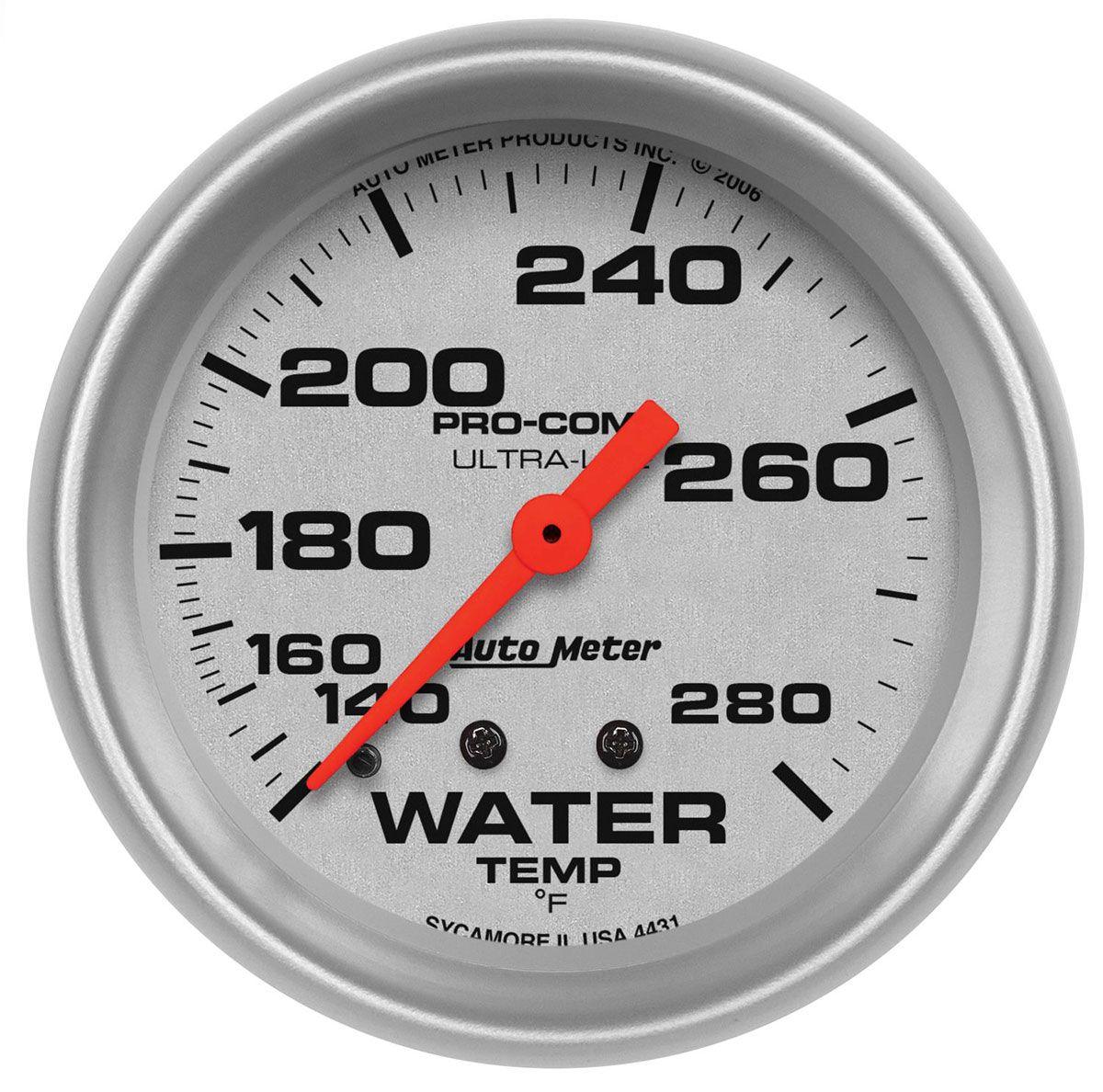 AutoMeter Ultra-Lite Series Water Temperature Gauge (AU4431) AU4431