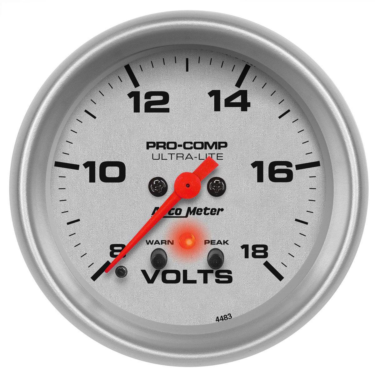 AutoMeter Ultra-Lite Series Voltmeter Gauge (AU4483) AU4483
