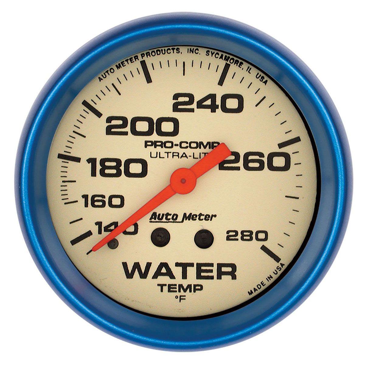 AutoMeter Ultra-Nite Series Water Temperature Gauge (AU4535) AU4535