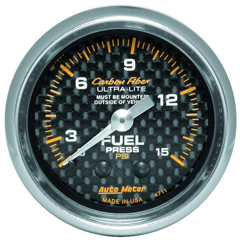AutoMeter Carbon Fiber Series Fuel Pressure Gauge (AU4711) AU4711