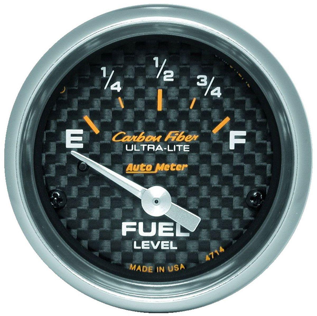 Autometer Carbon Fiber Series Fuel Level Gauge (AU4714) AU4714