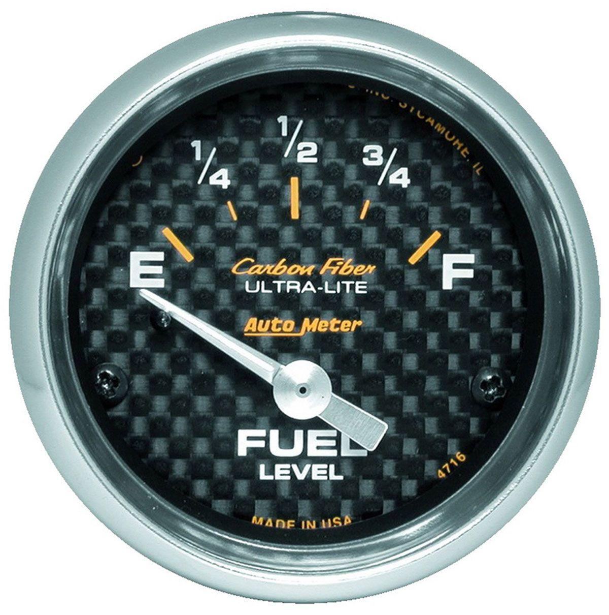 AutoMeter Carbon Fiber Series Fuel Level Gauge (AU4716) AU4716
