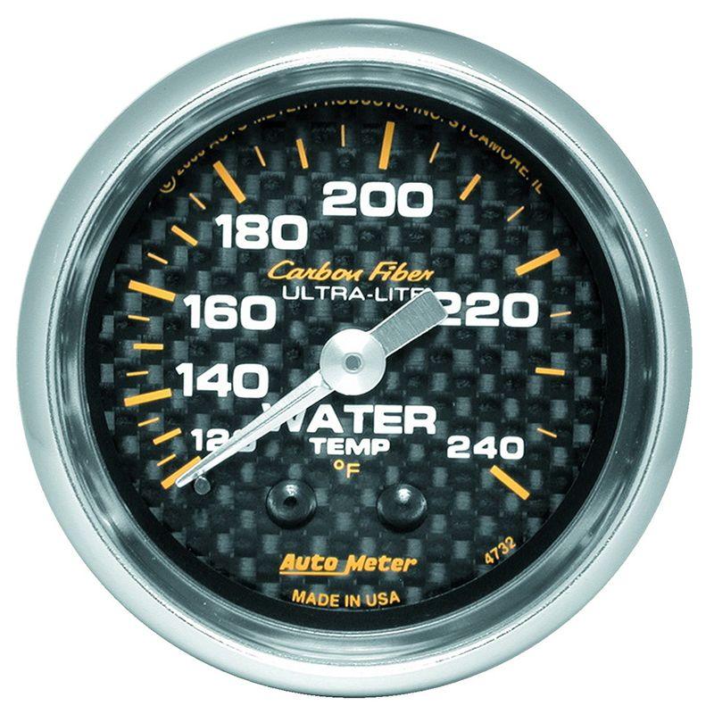 AutoMeter Carbon Fiber Series Water Temperature Gauge (AU4732) AU4732