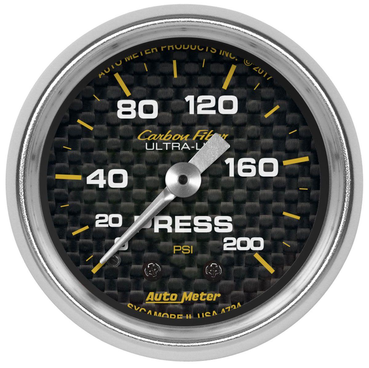 AutoMeter Carbon Fibre Series Pressure Gauge (AU4734) AU4734