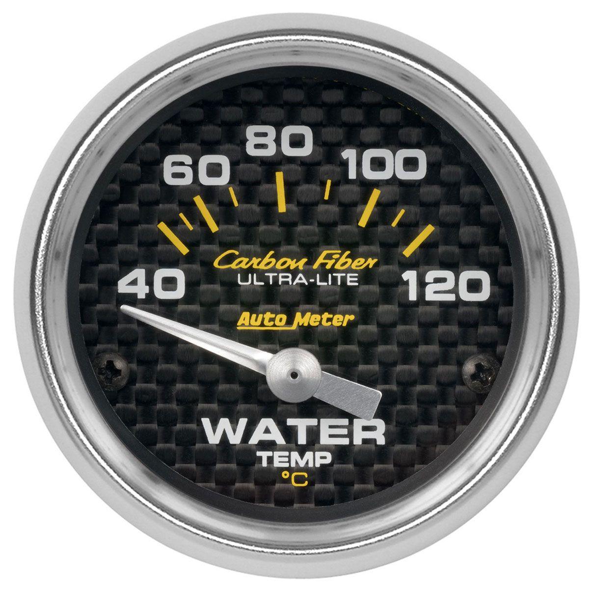 AutoMeter Carbon Fiber Series Water Temperature Gauge (AU4737-M) AU4737-M