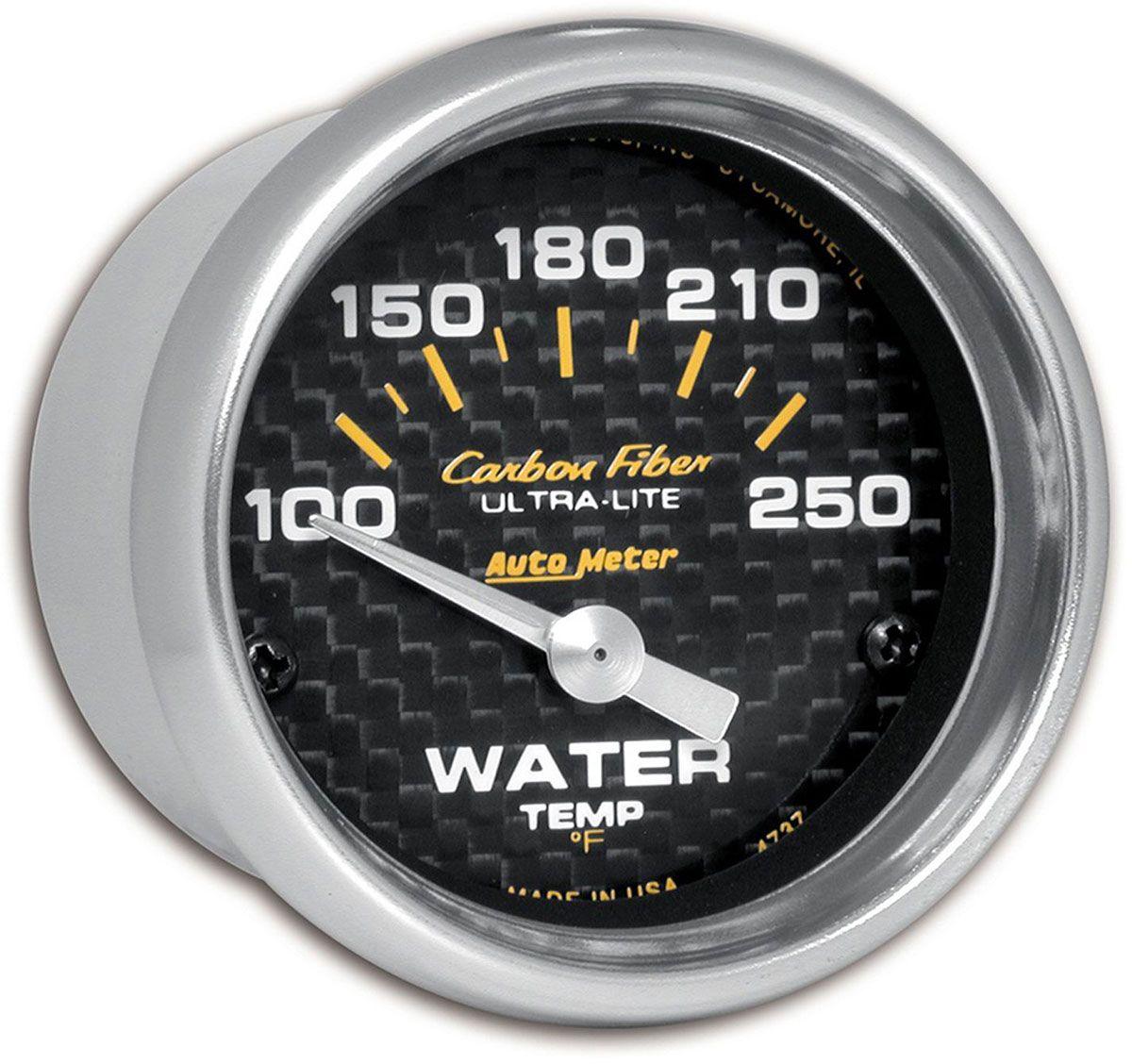 AutoMeter Carbon Fiber Series Water Temperature Gauge (AU4737) AU4737