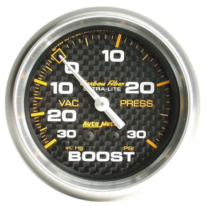 AutoMeter Carbon Fiber Series Boost/Vacuum Gauge (AU4803) AU4803