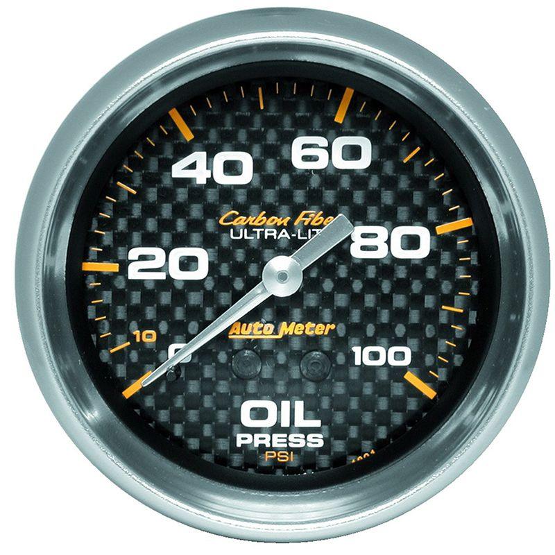 Autometer Carbon Fiber Series Oil Pressure Gauge (AU4821) AU4821