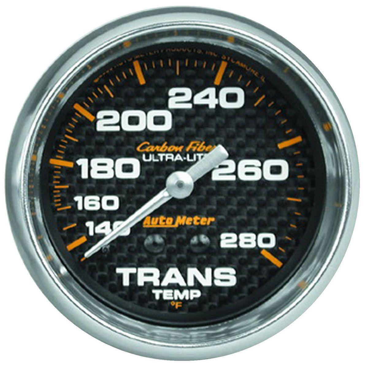 AutoMeter Carbon Fiber Series Transmission Temperature Gauge (AU4851) AU4851