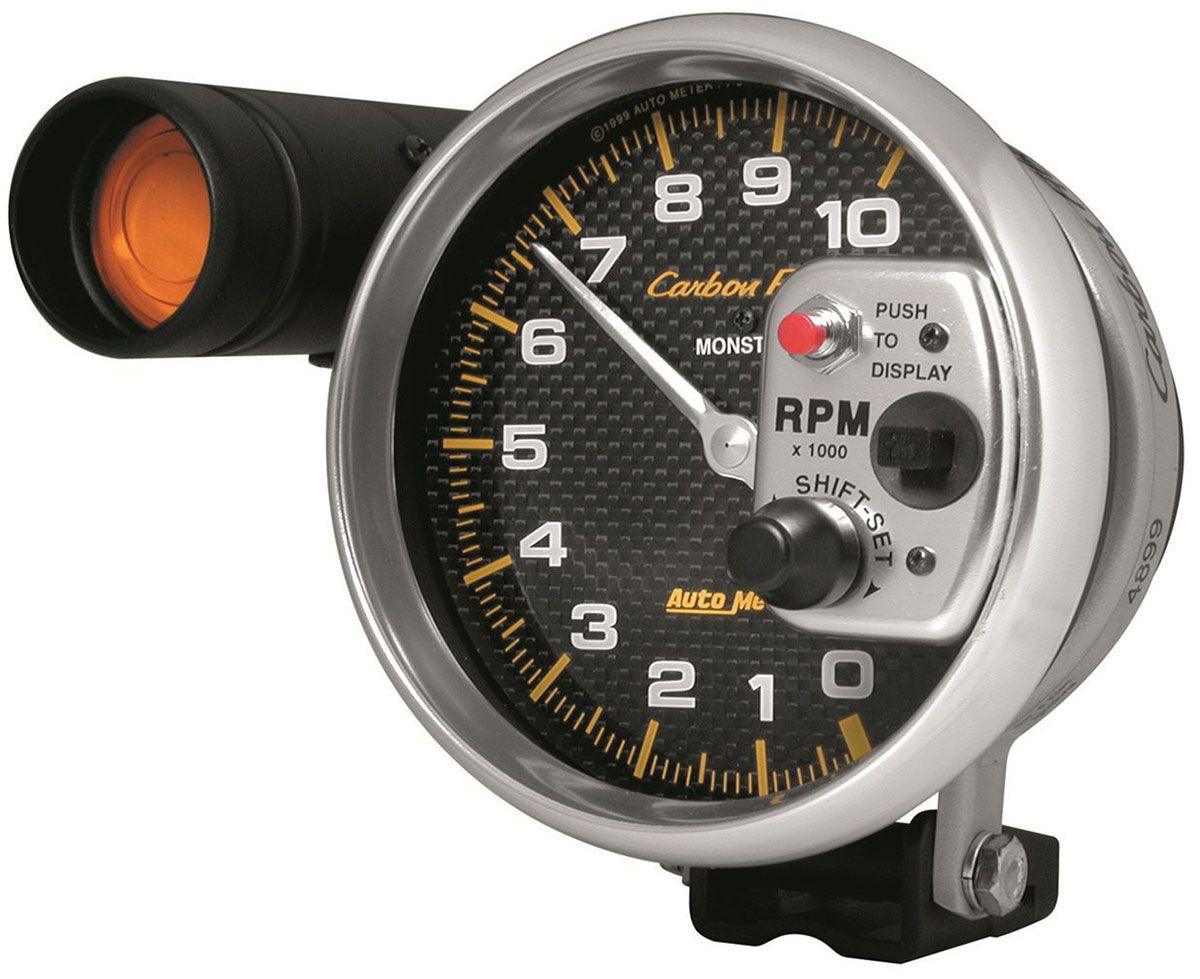 AutoMeter Carbon Fiber Series Shift-Lite Tachometer (AU4899) AU4899