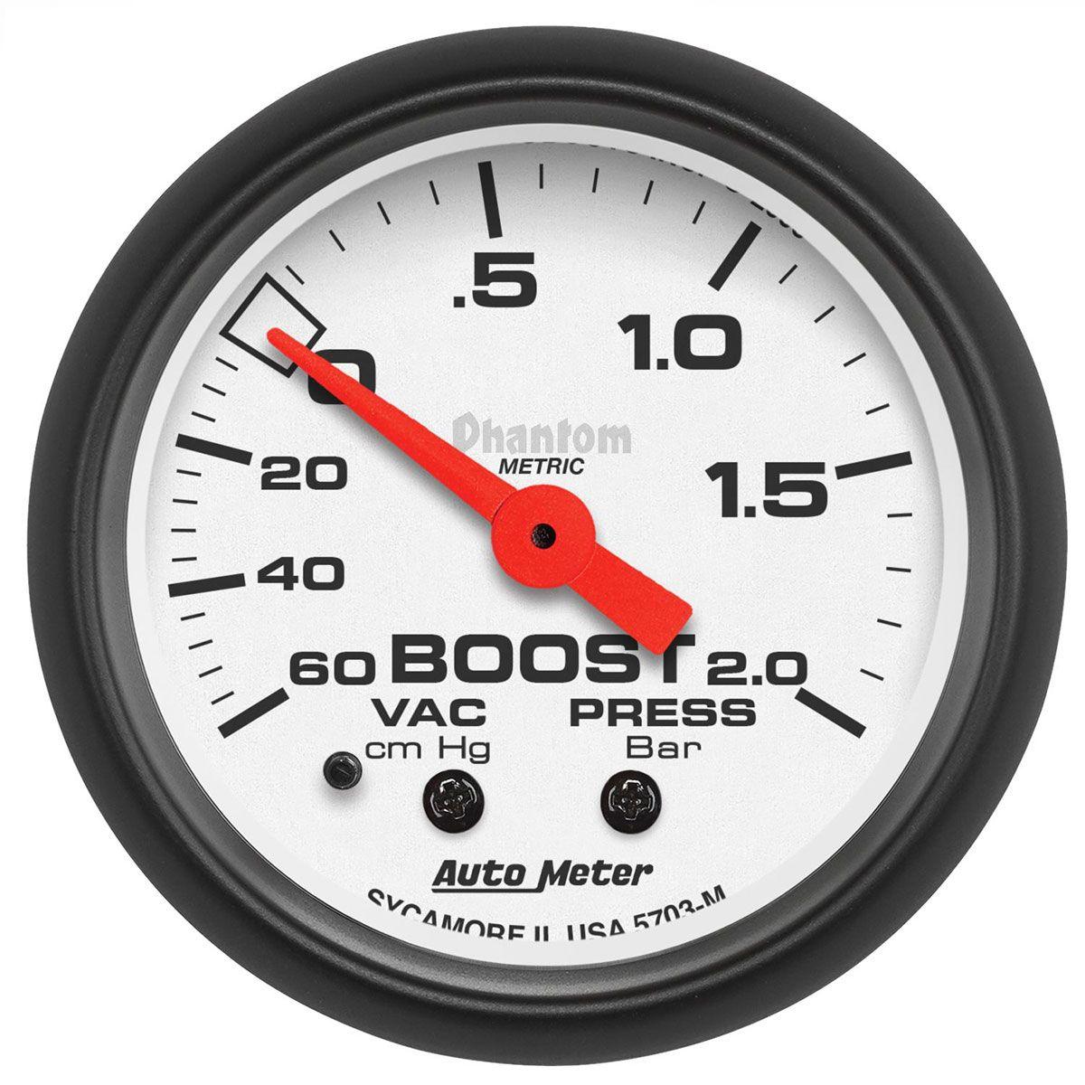 AutoMeter Phantom Series Boost/Vacuum Gauge (AU5703-M) AU5703-M