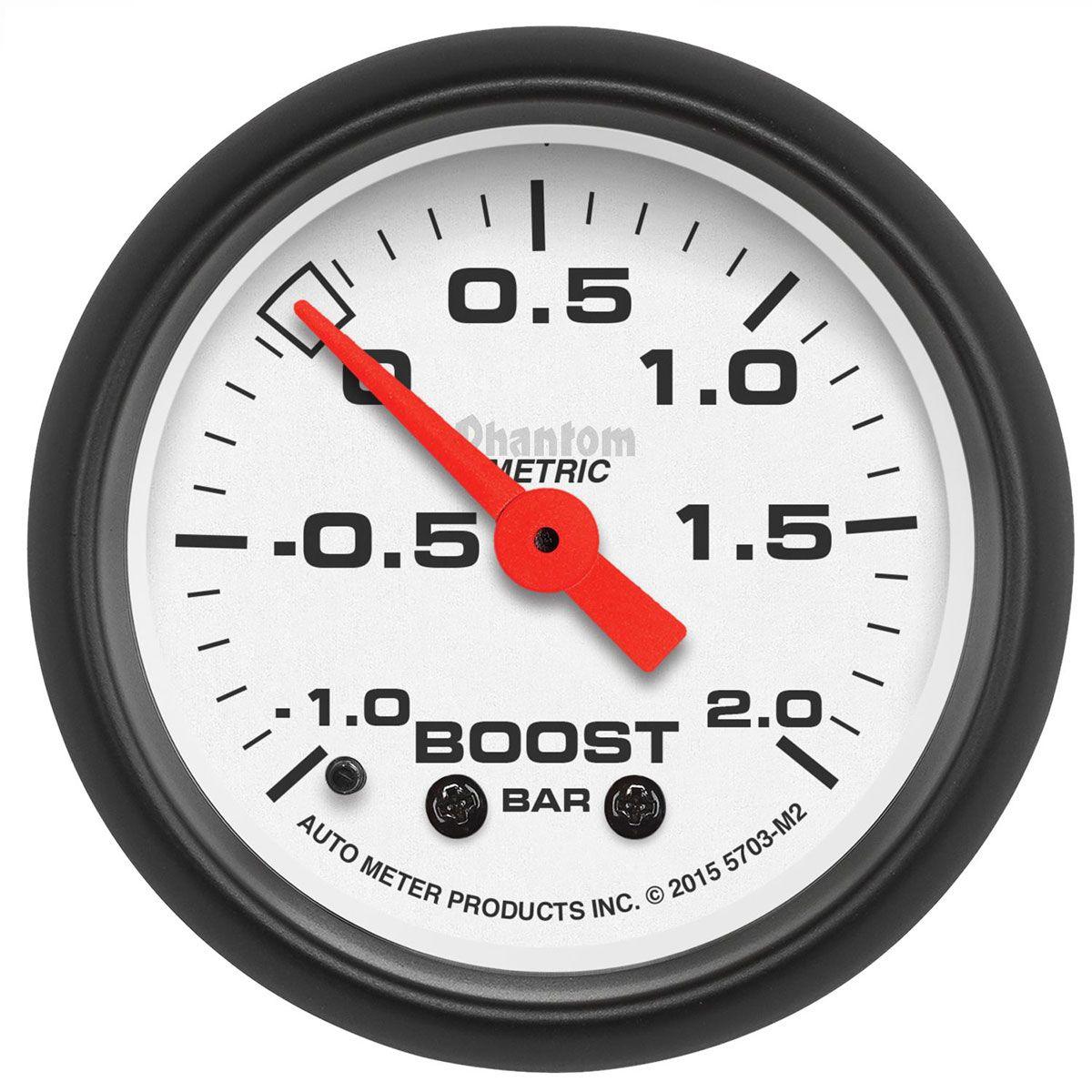 AutoMeter Phantom Series Boost/Vacuum Gauge (AU5703-M2) AU5703-M2