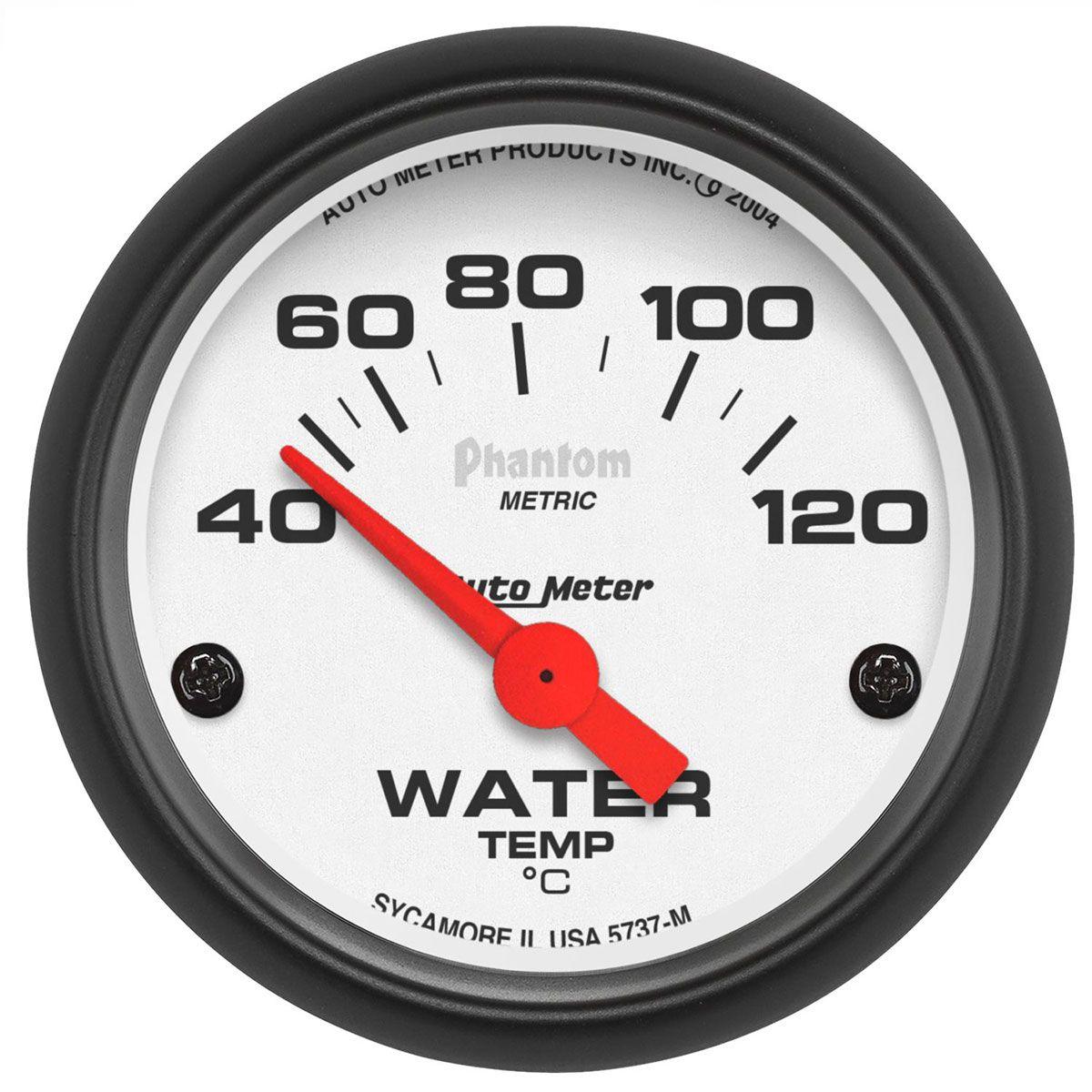 AutoMeter Phantom Series Water Temperature Gauge (AU5737-M) AU5737-M