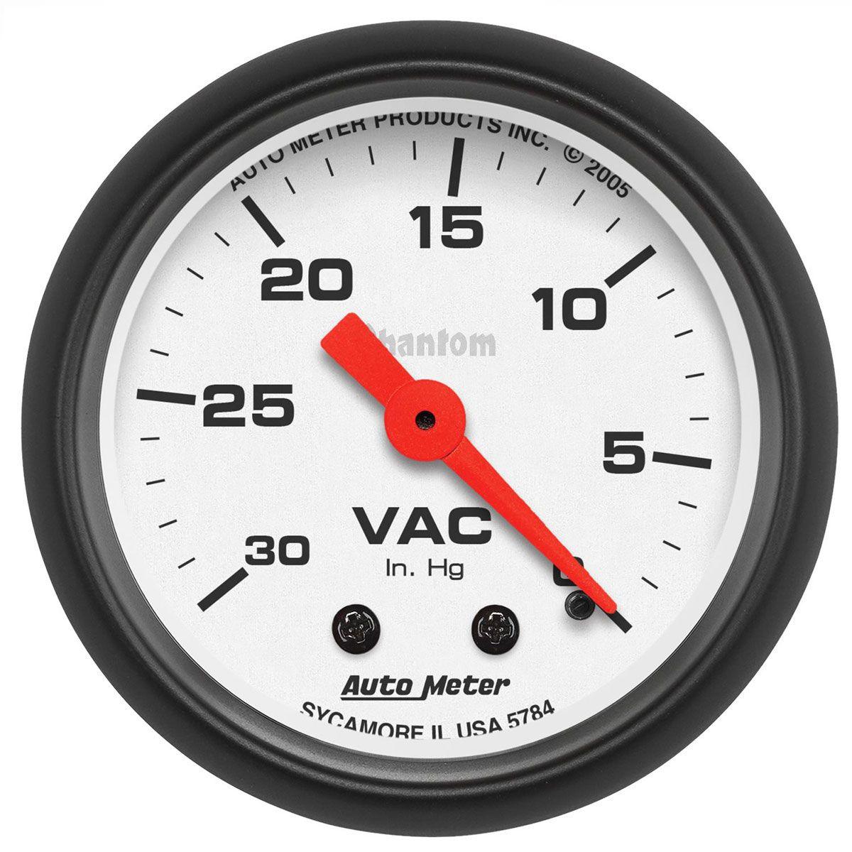 AutoMeter Phantom Series Vacuum Gauge (AU5784) AU5784