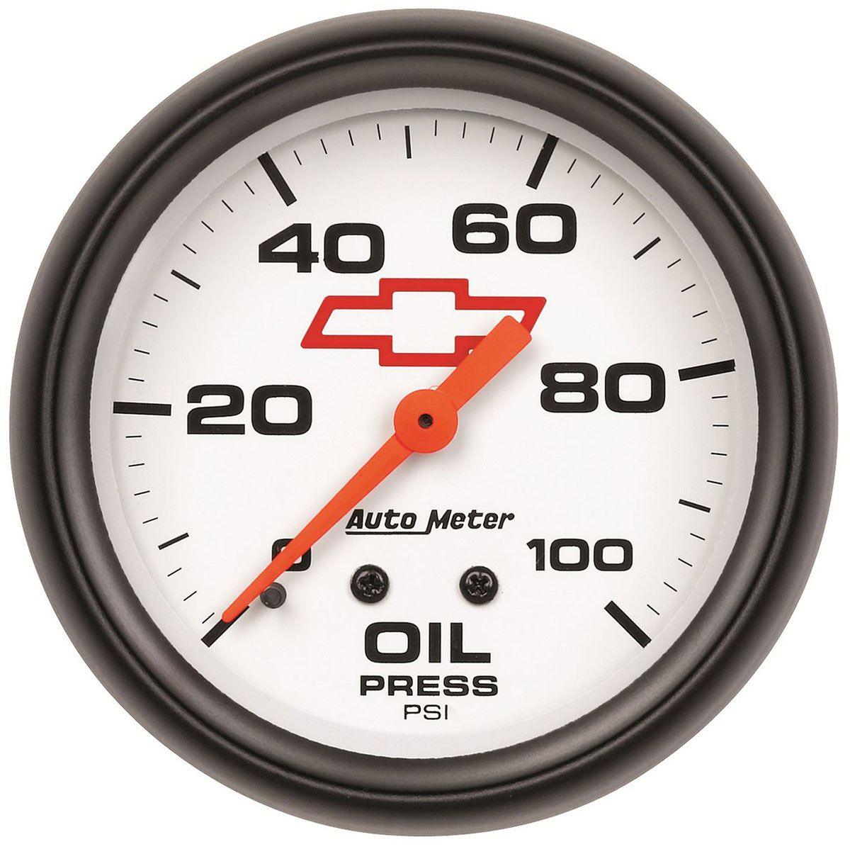 Autometer Chev Bow-Tie Oil Pressure Gauge (AU5821-00406) AU5821-00406