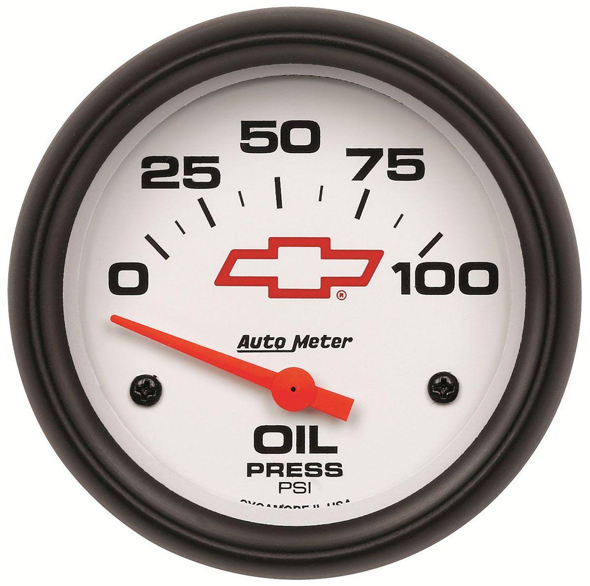 Autometer Chev Bow-Tie Oil Pressure Gauge (AU5827-00406) AU5827-00406