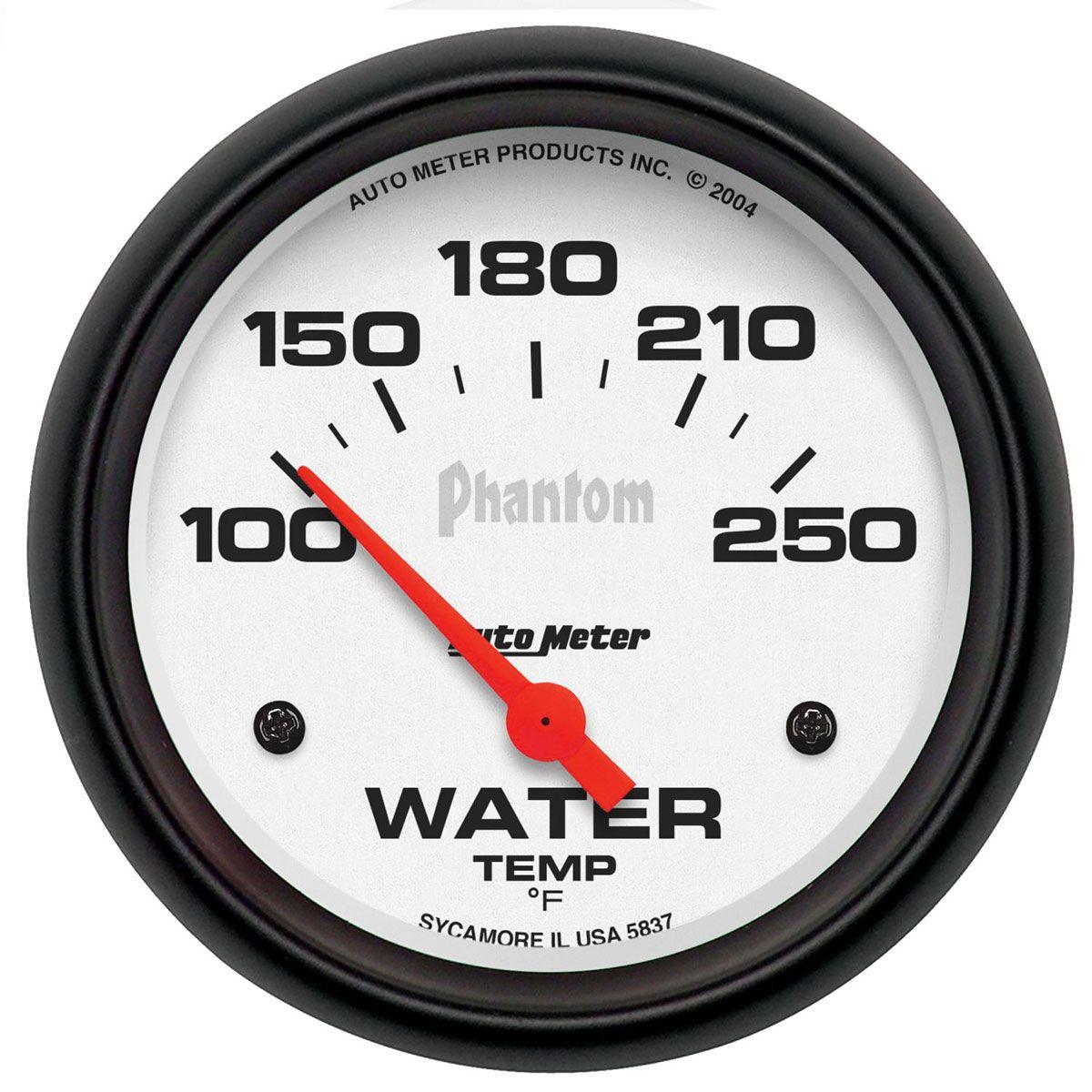AutoMeter Phantom Series Water Temperature Gauge (AU5837) AU5837