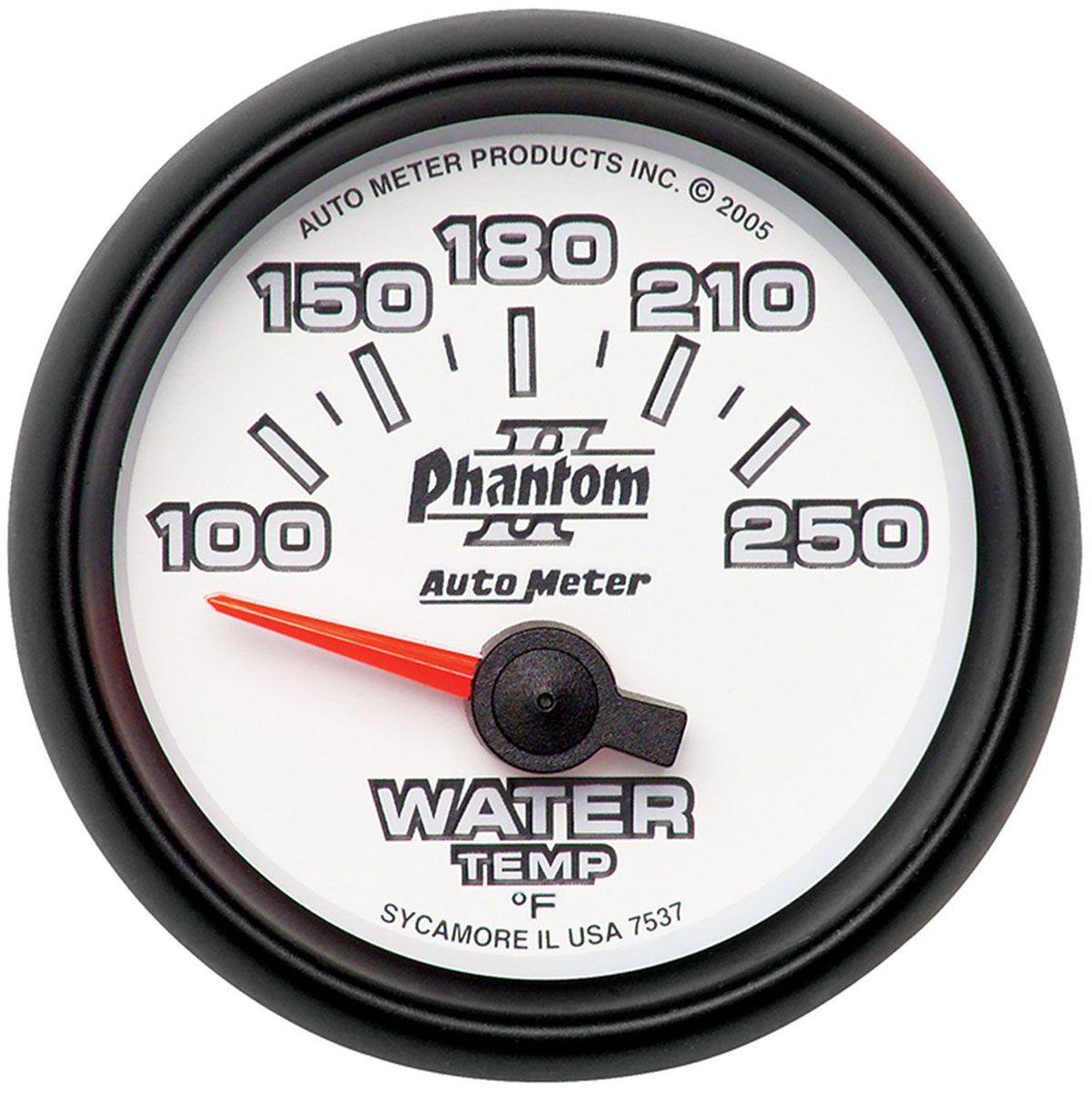 AutoMeter Phantom II Series Water Temperature Gauge (AU7537) AU7537