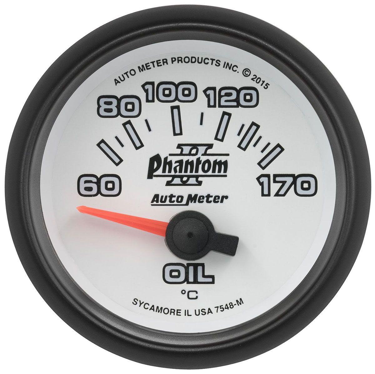 AutoMeter Phantom II Series Oil Temperature Gauge (AU7548-M) AU7548-M